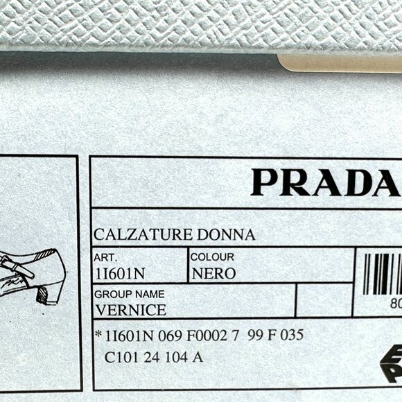 PRADA Modellerie Logo D'Orsay Square Toe Ankle Strap Mary Jane Pumps Heels - Picture 16 of 16